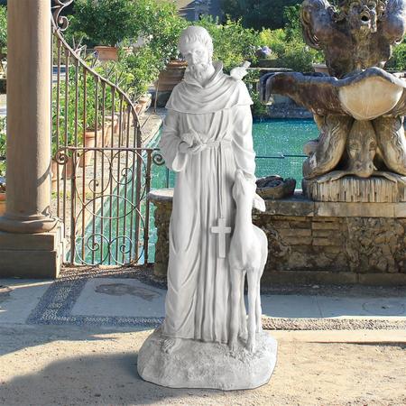 DESIGN TOSCANO Saint Francis of Assisi, Patron Saint of Animals Garden Statue KY1336